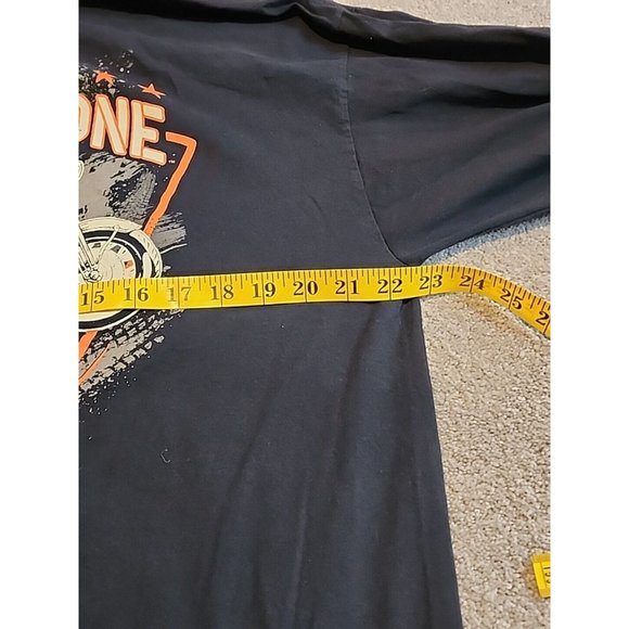 C2B Men Size XL 2-SIDE PRINT T-Shirt Country To The Bone Motorcycle Angle Wings - Picture 9 of 10